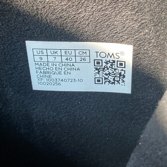 Like New Toms Leather Rya Heeled Boots Black Size 9 - Picture 8 of 9